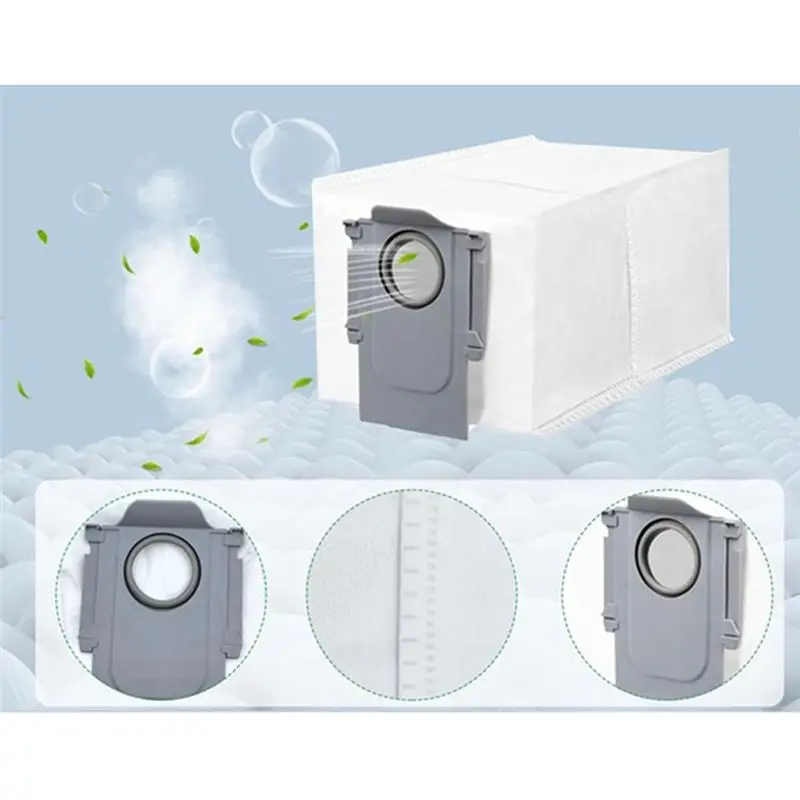 A02M-4PCS Dust Bag For Roborock S8 Maxv Ultra / P10 A7400RR / Q Revo / Qrevo Pro / Qrevo Maxv / Qrevo S / Qrevo Plus Spare Parts