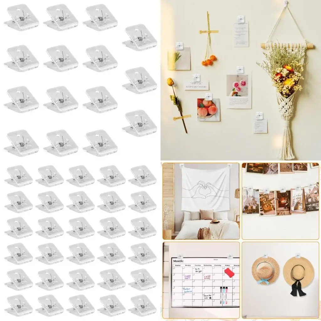

Multifuntional Square Clips Clear Paper Clamps Decorative Clips Acrylic Texture Suitable for Home Office School Use