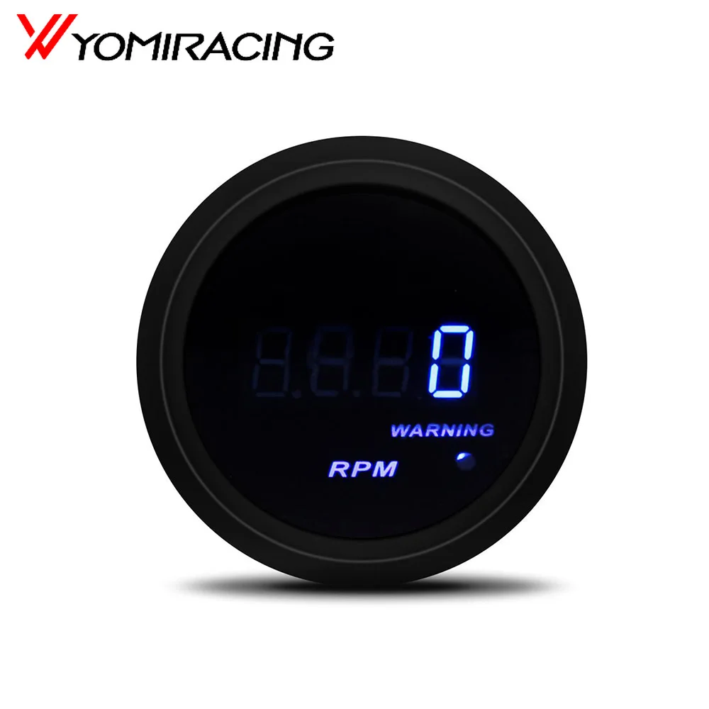 

2"52mm Digital 12V Car Auto Tachometer RPM Gauge Meter Auto Parts Blue LED Only Fit 4 6 8 Cylinder gasoline petrol Car