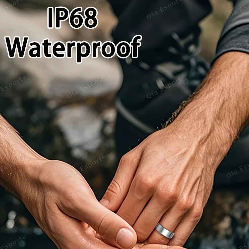 2025 Smart Ring Blood Pressure Heart Rate Sleep Monitoring Smartring IP68 & 5ATM Waterproof Multi-sport Mode Smartring Man Women