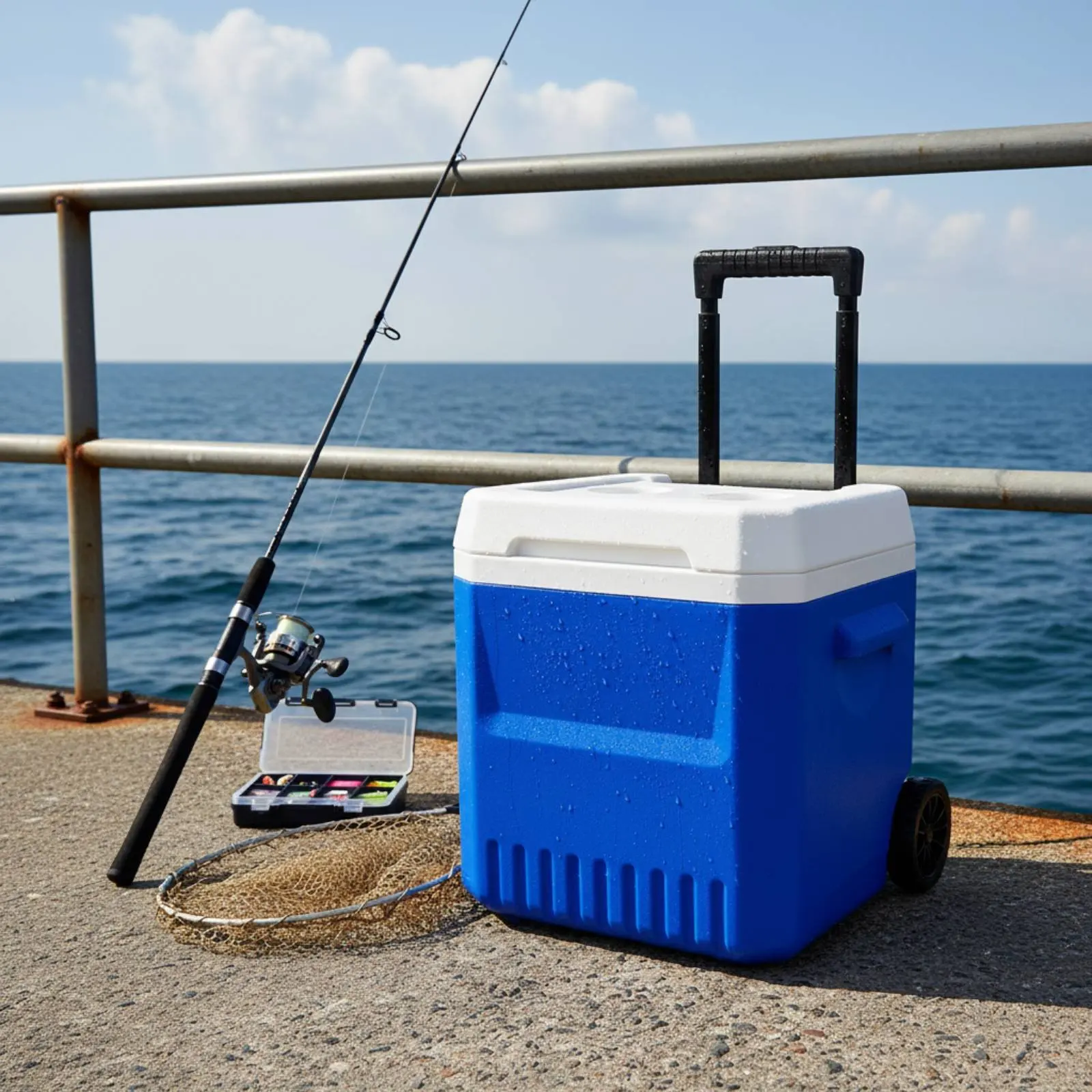 

Wheeled Cooler Box PU Foam Insulation Insulated Cooler Chest Portable Ice Chest Keeps Food Chilled Portable Cold Storage Box