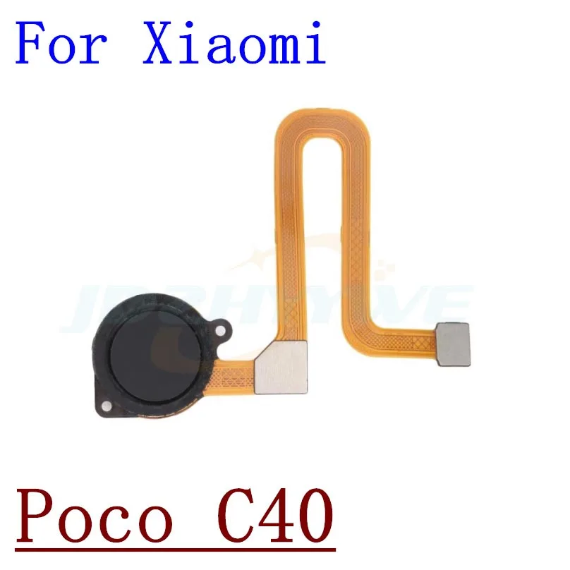 For Xiaomi Poco C40 C50 C55 Home Button Back Touch ID Scanner Fingerprint Sensor Flex Cable Phone Parts