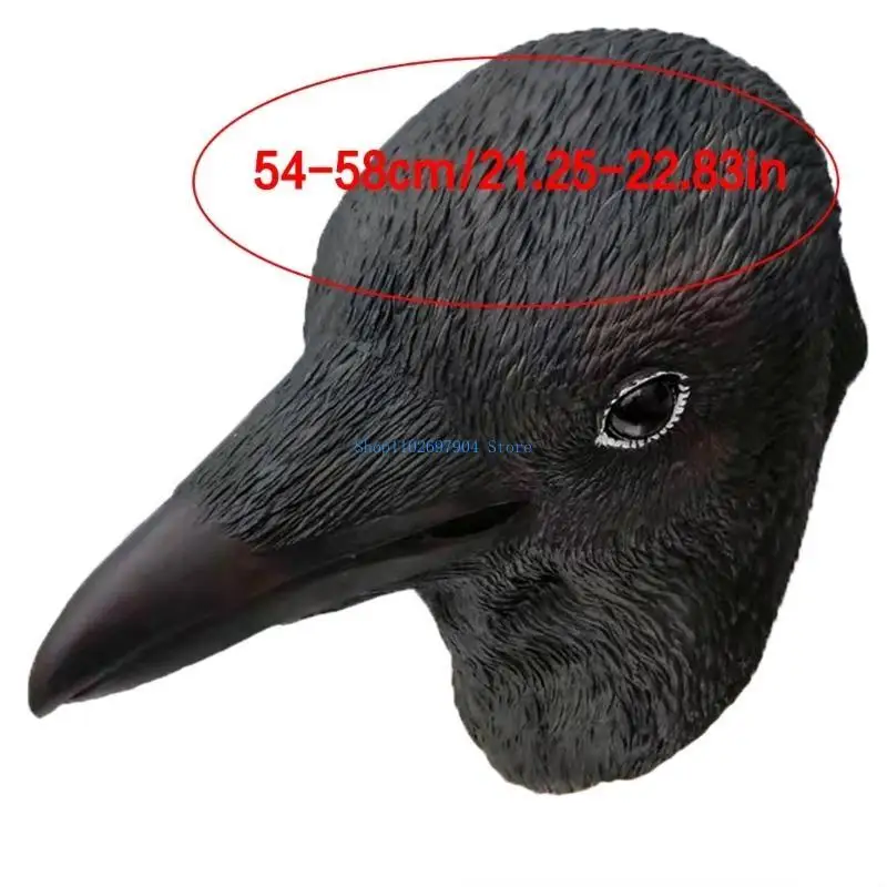 N7YF Bird Mask Animal Latex Mask For Women Man Masquerade Halloween Cosplay Carnival