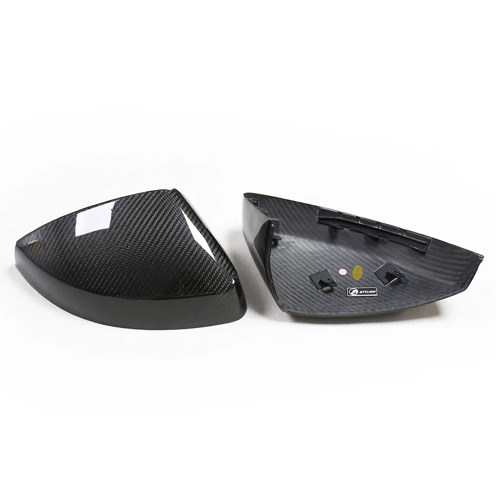 ألياف الكربون الجافة لأودي 2014-20 8 فولت الجانب عرض A3 S3 RS3 غطاء مرآة قبعات مع حارة مساعدة كليب تثبيت استبدال