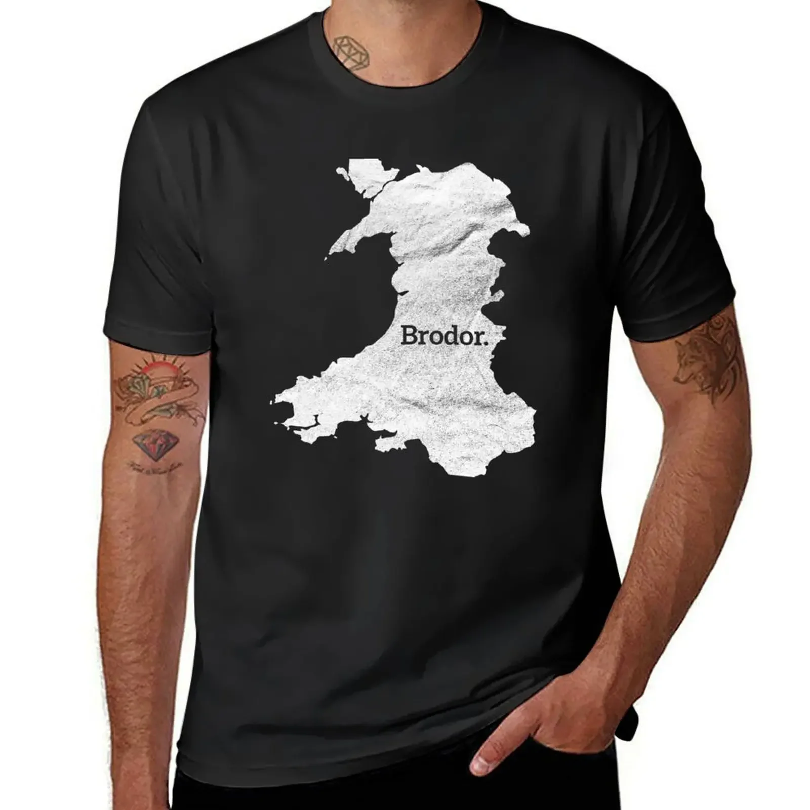 Brodor Cymru, Native, Map of Wales, Welsh, Cymraeg T-Shirt plus size tops anime stuff Men's t shirts