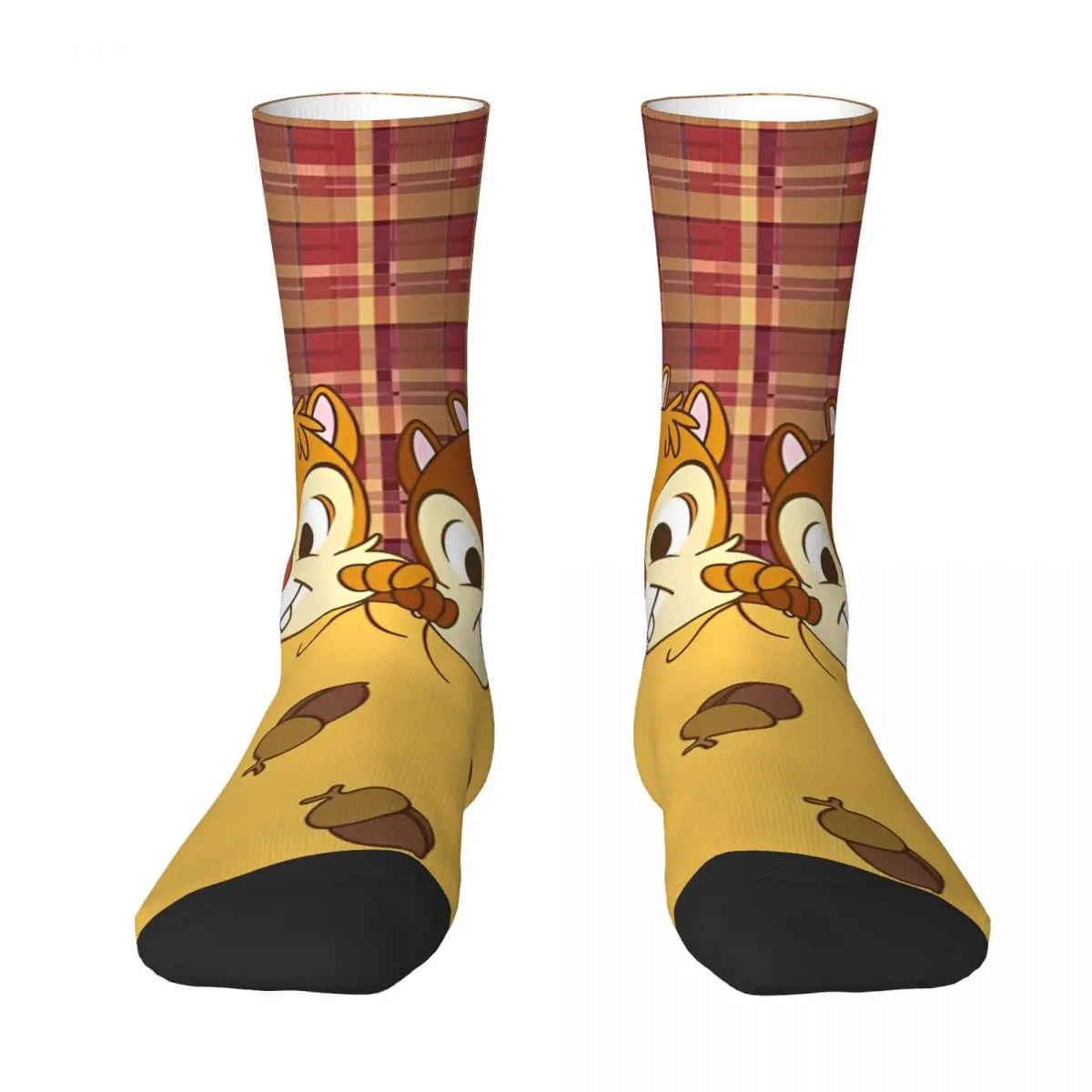 Chip And Dale Cartoon Socks Gothic Stockings Women Men Soft Breathable Outdoor Sports Socks Autumn Printed Anti Skid Socks