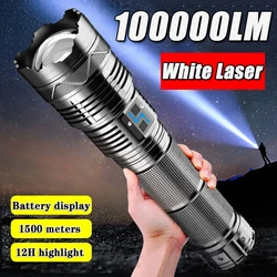 High Power Led Flashlight Super Bright Long Range Torch Rechargeable Ultra Powerful Outdoor Tactical Hand Lamp Camping Lantern