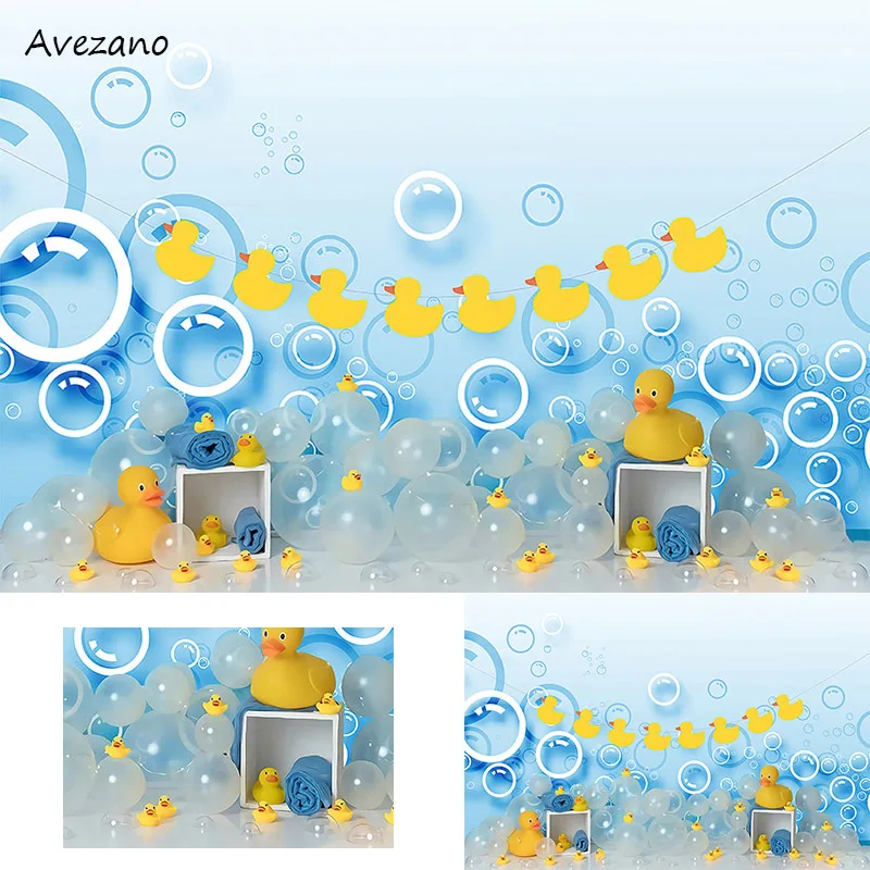 

Avezano Photography Background Interior Milk Bath Ducks Bubble Newborn Birthday Portrait Backdrop Photo Studio Decor Photobooth