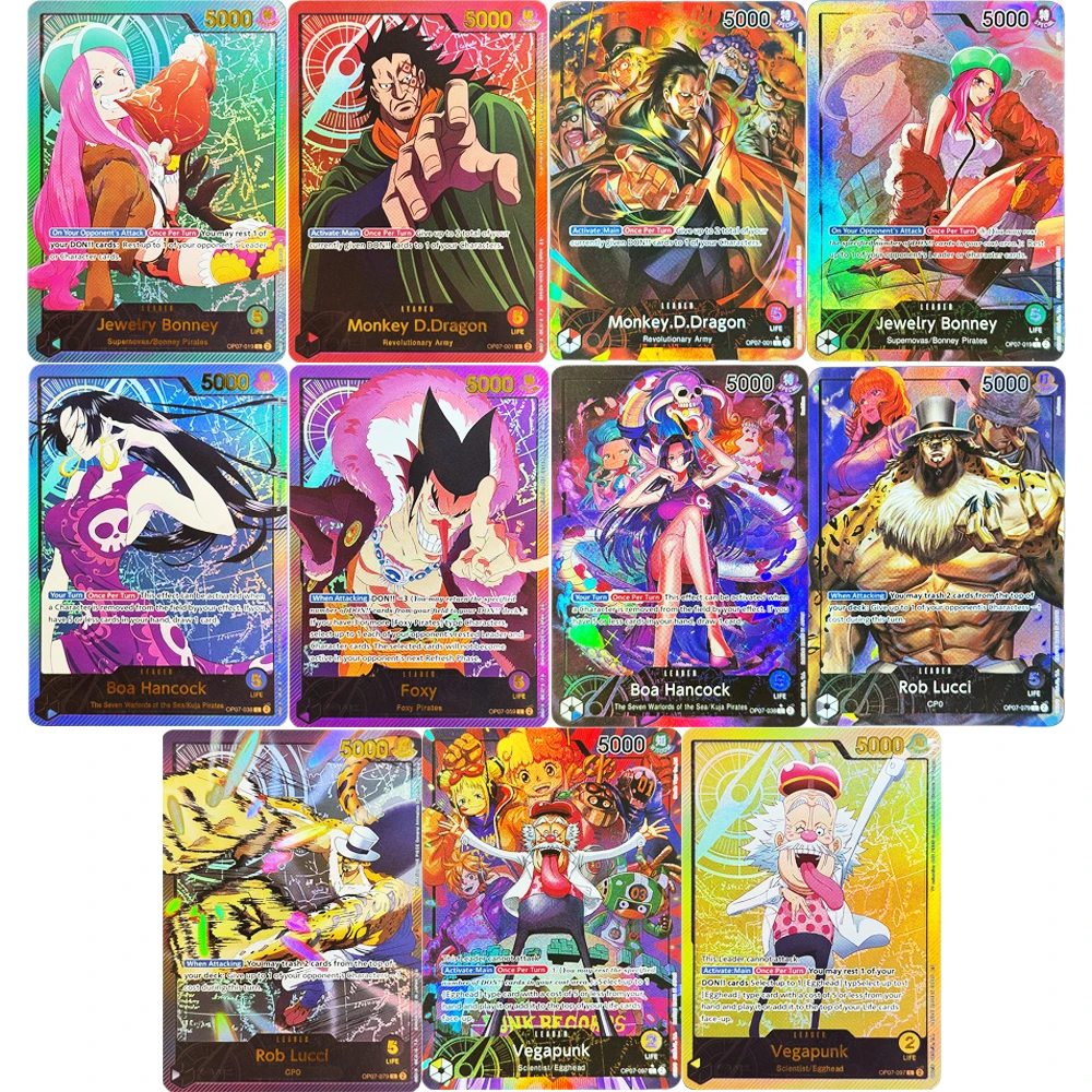 

Коллекционные игровые прокси-карты One Piece OP07: Вегапанк, Роб Луччи, Джойстер, Бонни, Боа Хэнкок, Монки Д. Драгон, Фокси.