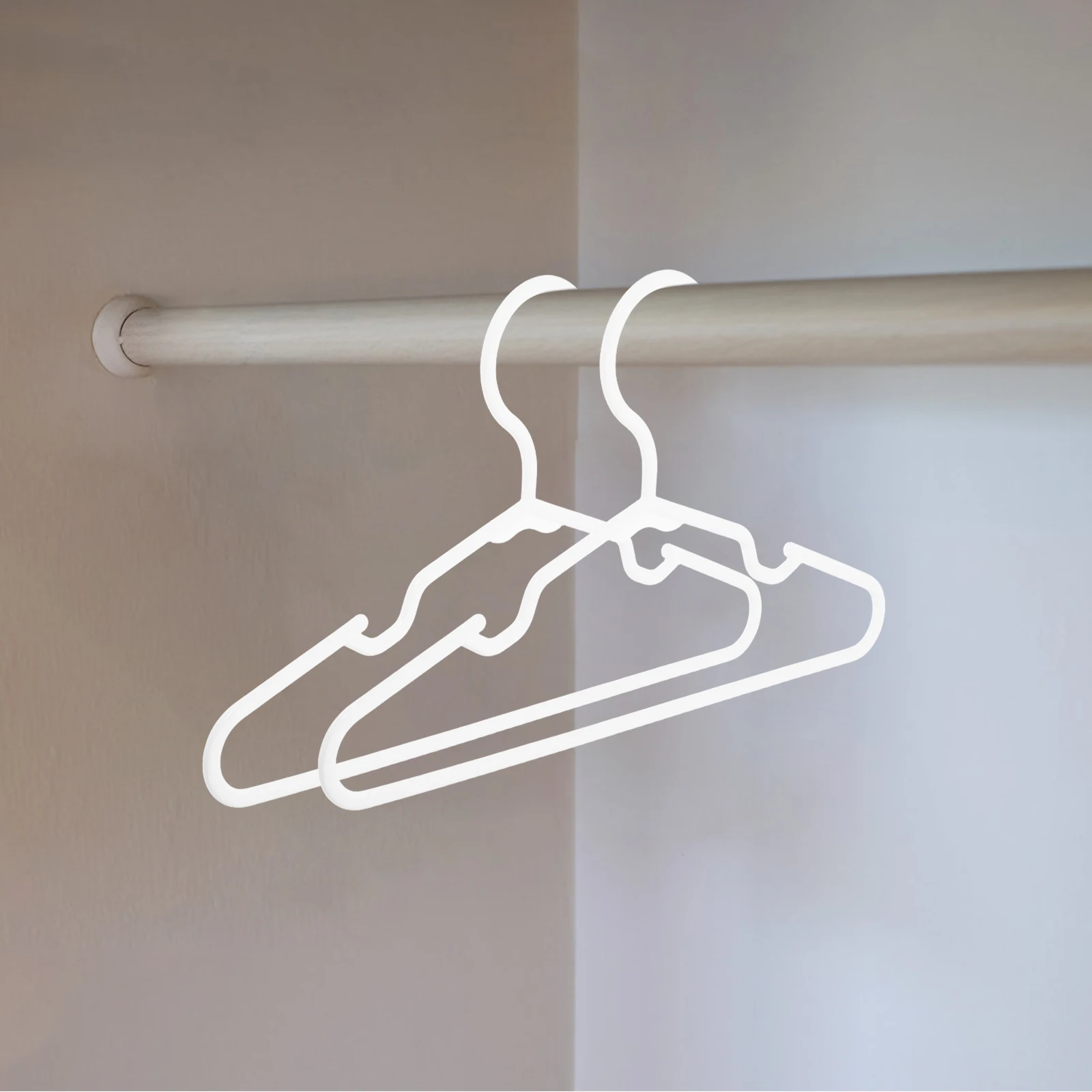 

50PCS Children Plastic Baby Clothes Short Closet Kids Coat Non Slip Nonslip Pants Wardrobe Hanger White