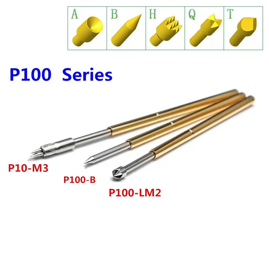 20PCS/Bag Spring Test Probe P100-A2  A3 B1 E2 E3 H2 H3 H4 H5 J1 Q1 Q2 T2 LM2 LM3Outer Diameter 1.36mm Length 33.5mm PCB Probe