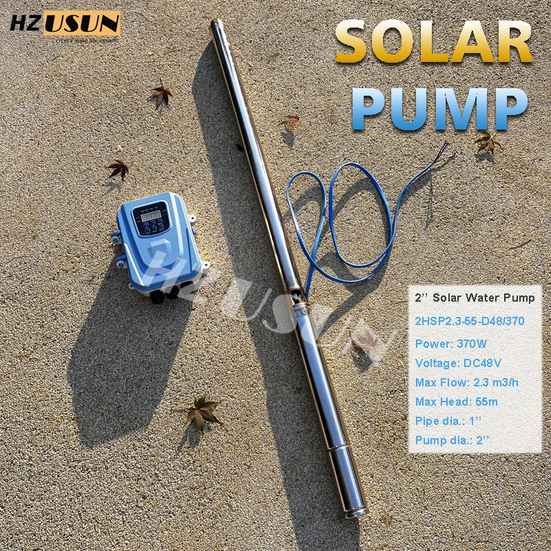 2 Inch Solar Powered Irrigation Water Pumps with Digital MPPT Controller Small DC 2Inch Solar Panel Submersible Well Pump Price