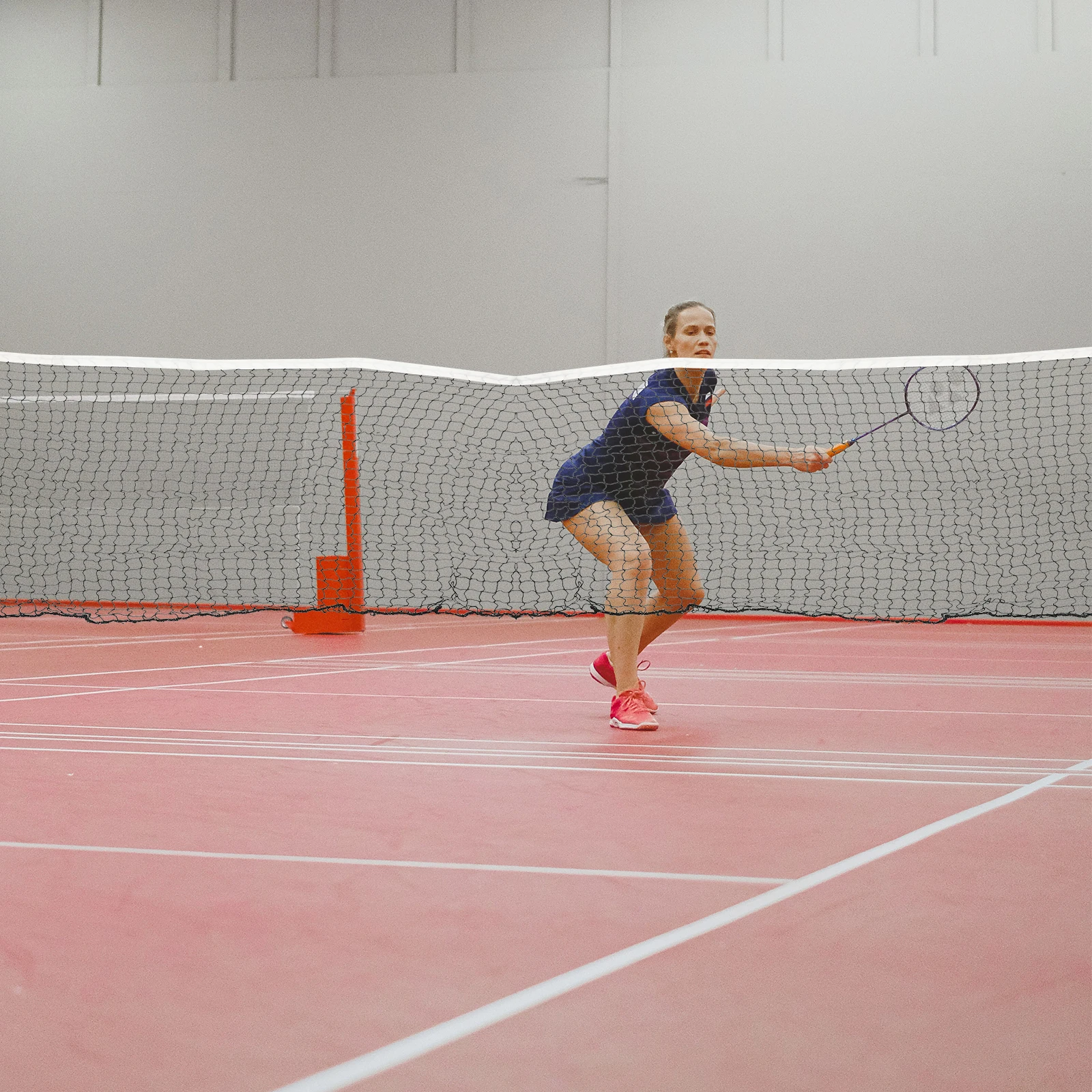 

1 шт., сетка для бадминтона, портативное спортивное оборудование, сменная сетка, яркий цвет, теннисный волейбольный блок, износостойкая сетка