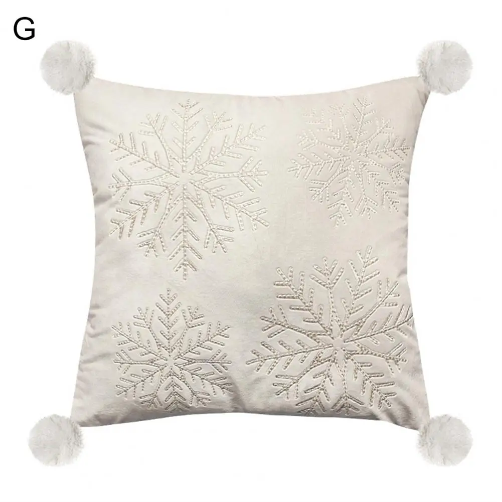 Hidden Zipper  Fashion Bedroom Christmas Tree Pillow Case Home Decor Easy to Clean Pillow Slipcover Soft   Daily Use