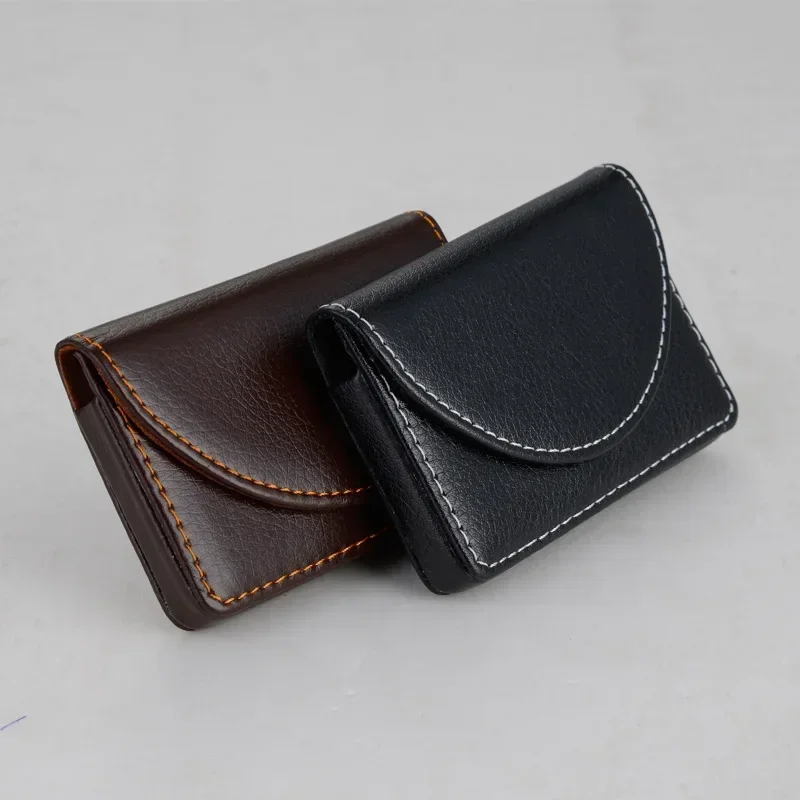 Bank Credit Card Holder Wallet ID Business Card Case Men Women Fashion Brown Black Coin Wallet Small Black Purse