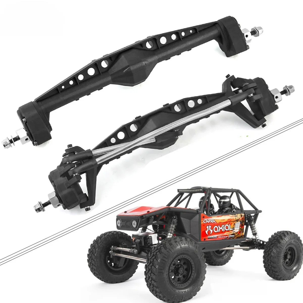 Simulation model vehicle AXIAL1/10CAPRA1.9UTB goat climbing vehicle front and rear axle plastic axle housing assembly set