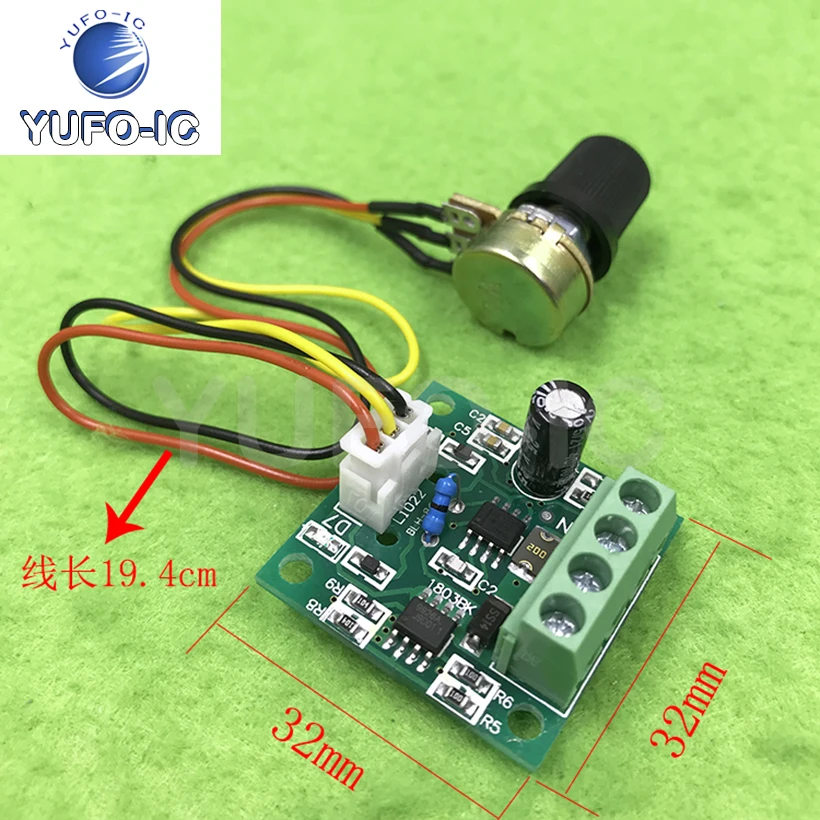 Free Ship 1PCS PWM DC-Motor Speed Modification The 1.8V 3V 5V 6V 12V 2A Speed Control Module