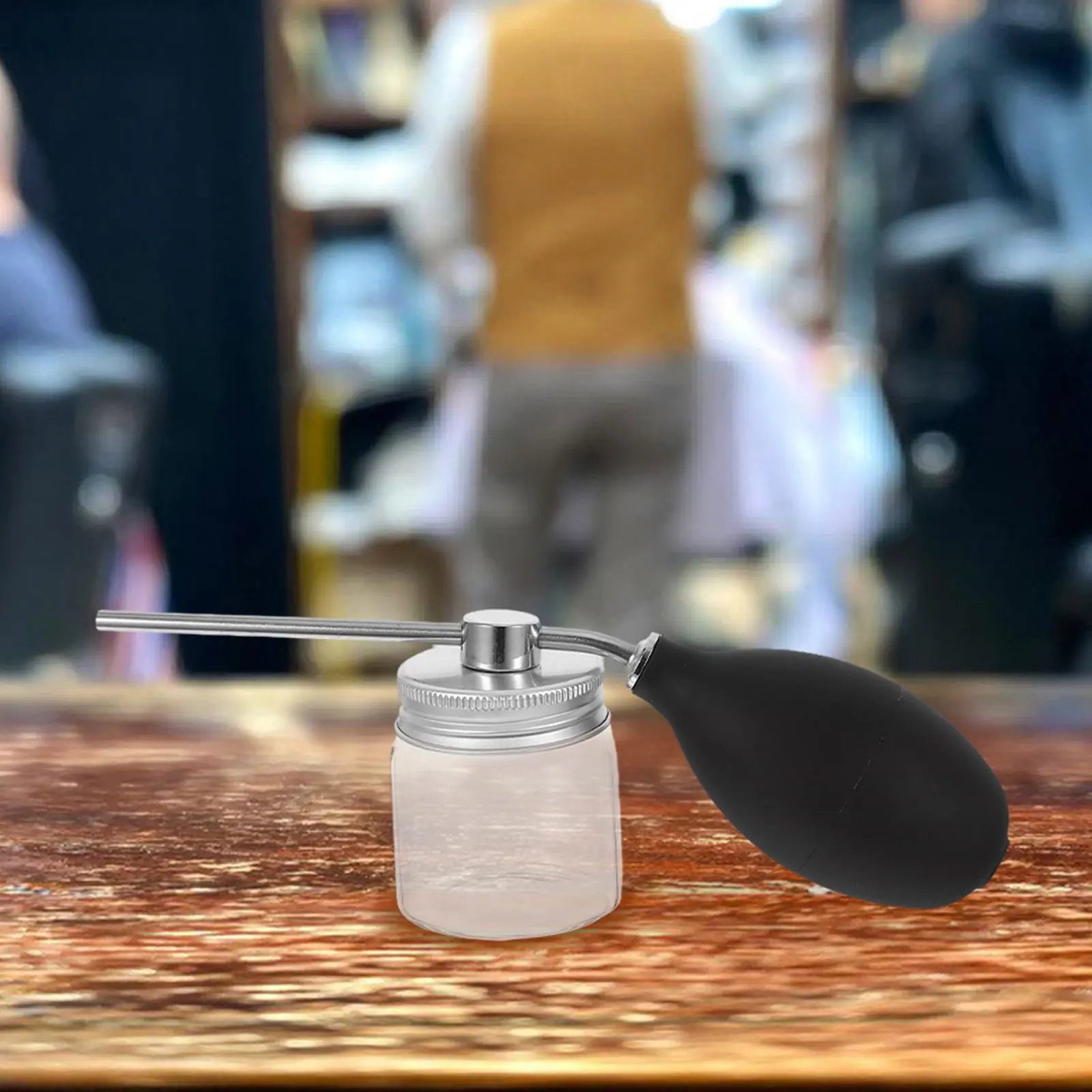 

1Pcs Hair Fiber Applicator Sprayer Professional Hair Building Tool High Quality Glass Silicone for Thinning Spots Root