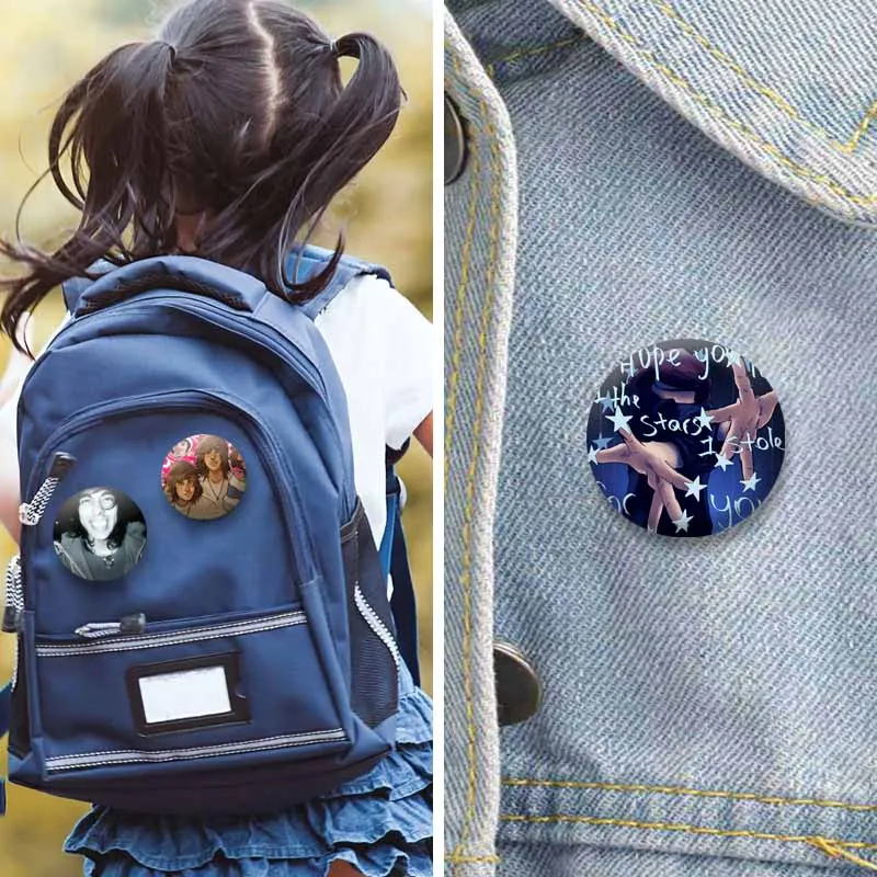 البوب روك باند بيرس الحجاب عملة بروش صفيح المغني زر دبوس الإبداعية مضحك شارة حقيبة الملابس والاكسسوارات مجوهرات هدايا #3