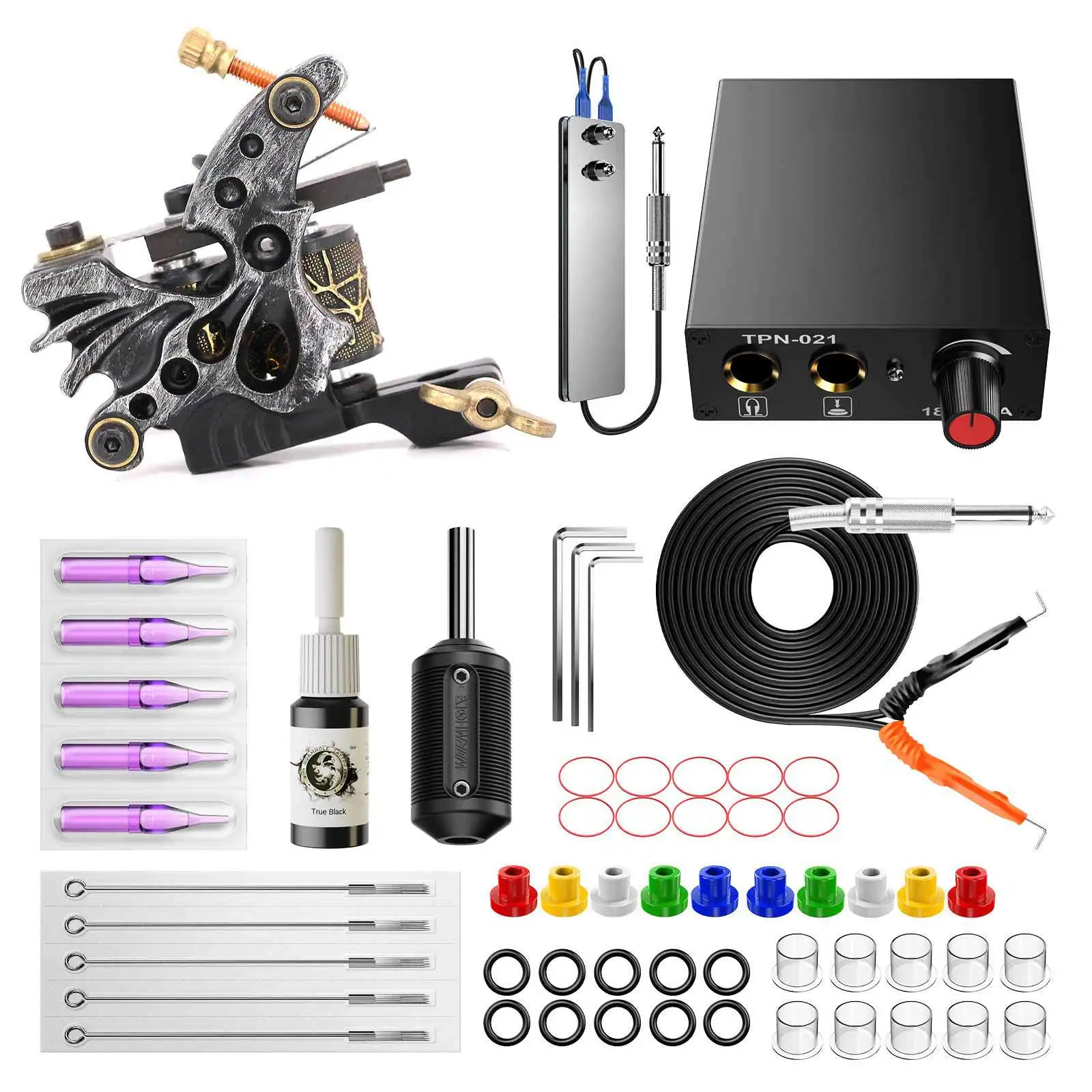 

Professional Tattoo Kit Tattoo Machine Gun Ink Kit Power Grip Body Art Tool Kit Tattoo Permanent Tattoo Kit
