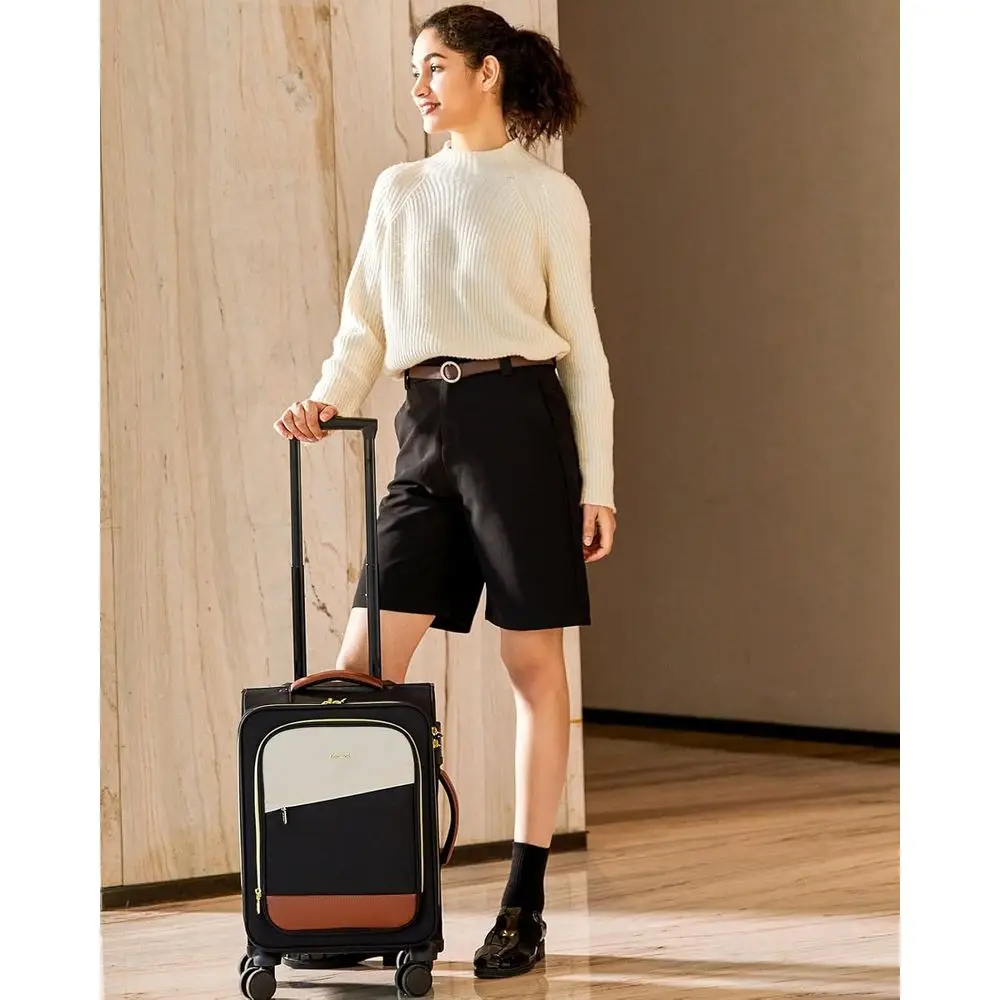 مجموعة أمتعة مكونة من 5 قطع: حقيبة ظهر متدحرجة سعة 22 40 لترًا، حقيبة سفر معتمدة من 20 TSA مع عجلات للسفر