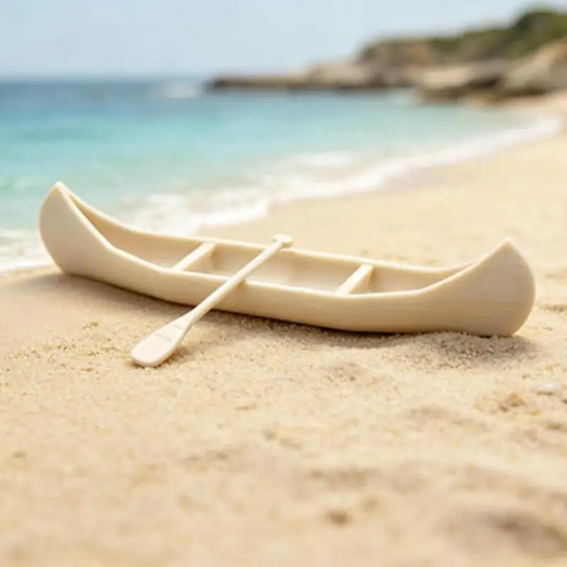 Miniature Canoe Ornament 1 Set Perfect for Dollhouse Decor Sailing Boat Model Landscape Addition