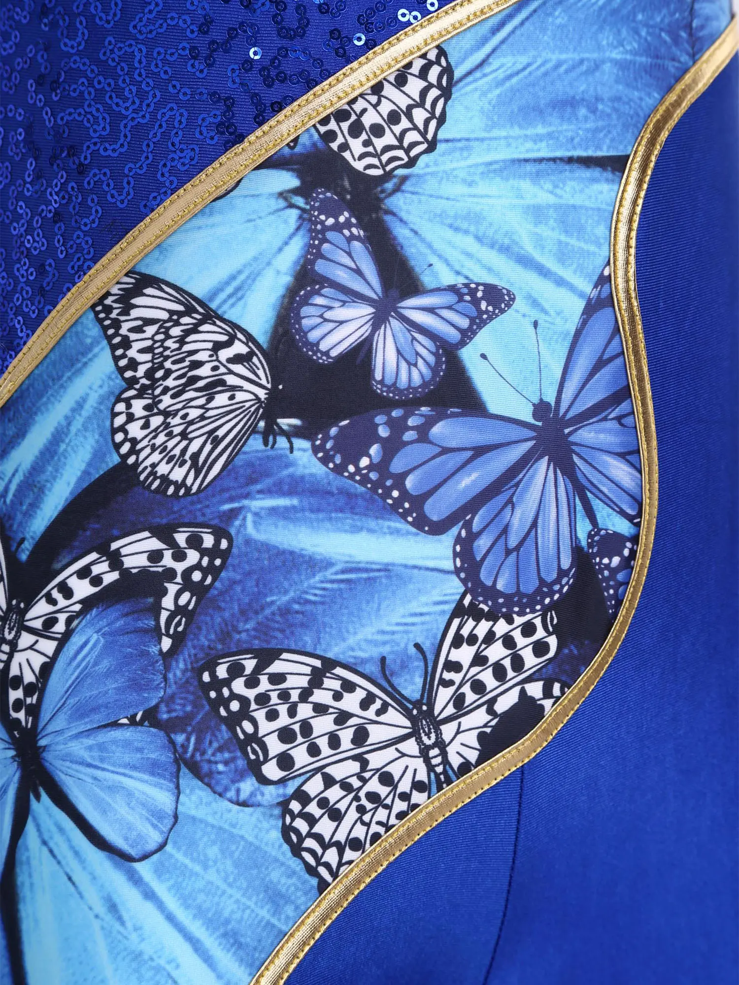 Dziecięcy kombinezon gimnastyczny dla dziewcząt do baletu, ćwiczeń, jogi i fitnessu z żywnym nadrukiem, idealny do odzieży sportowej i treningów fitness.