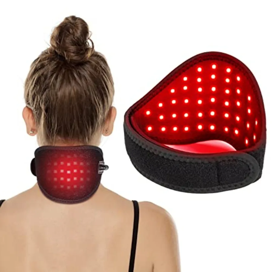 

Infrared Red Light Therapy for Neck Pain Relief Wearable Neck Light Therapy Wrap Pad for Joint Pain 850NM Infrared LED Therapy
