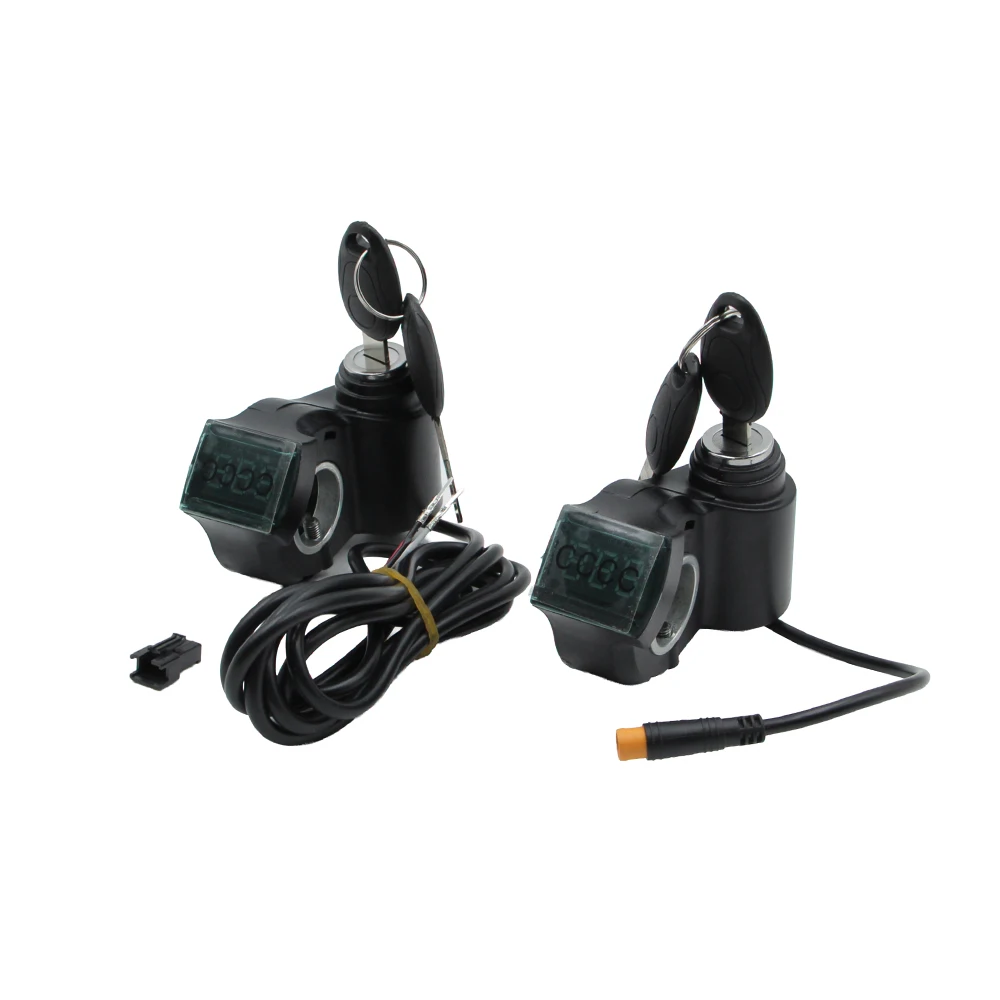 Lgnition Lock Key Thumb Throttle For KUGOO M4 For Most Electric Scooter Voltmeter Digital Voltage Display Switch