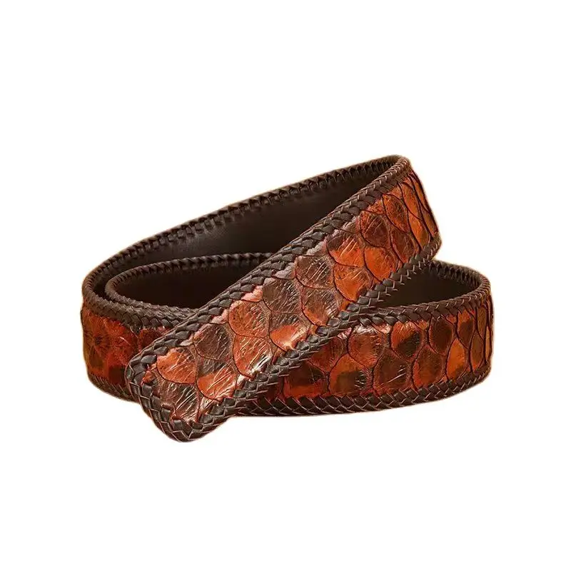 2023 men high quality genuine leather belt luxury designer belts men snake skin fashion Strap male for man PD003