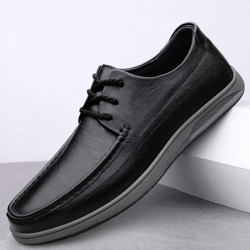 

Men Casual Footwear Genuine Leather Men Formal Business Leather Shoes High Quality Male Casual Shoes Lace Up Shoes Oxfords Flats