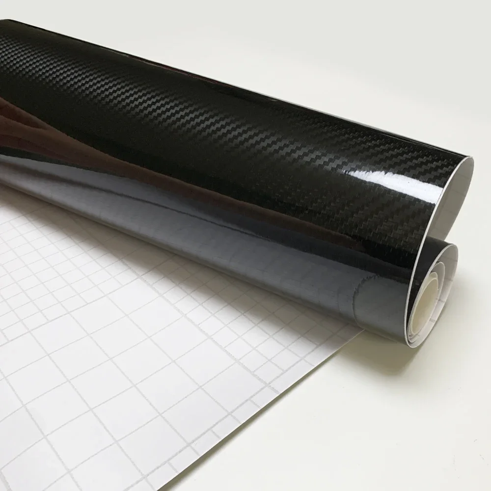 2D-9D ألياف الكربون التفاف مقاوم للماء ملصقات السيارات الفينيل ضبط السيارات دراجة نارية ملصقات لامعة ماتي الأسود سيارة لاصق الفينيل التفاف