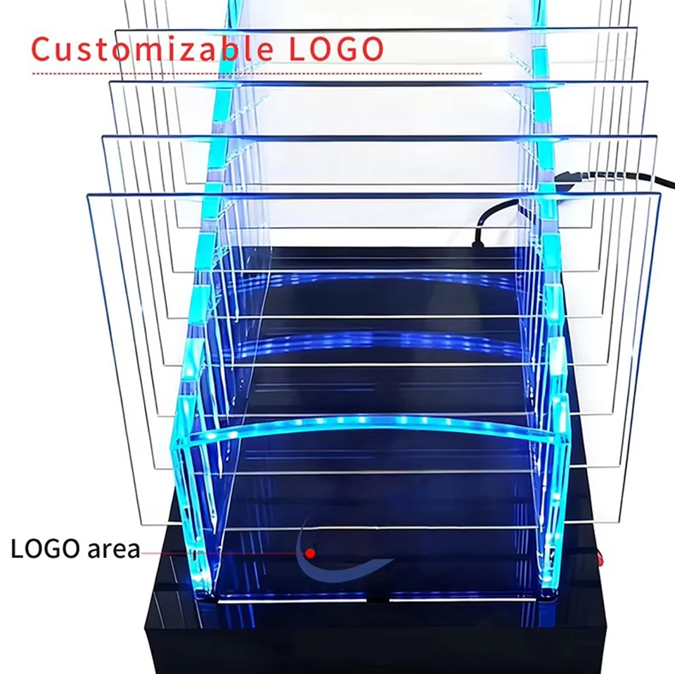 7-Slot Window Film Test Glass Display & Storage Rack, Car Tint Sample Holder Stand Organizer for Heat Rejection Demo ST-A42