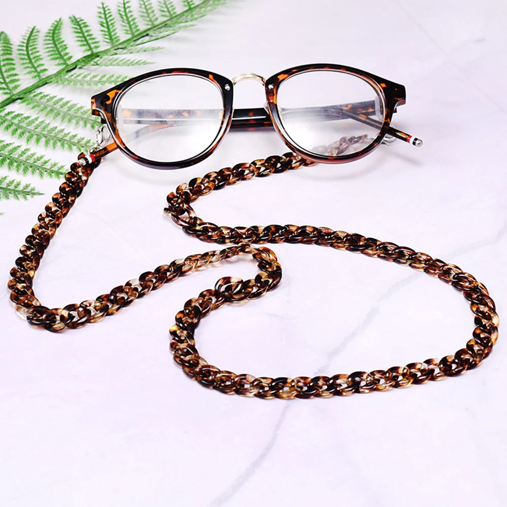 

Reading Glasses Eyewear Accessories 72cm Acrylic Leopard Neck Strap Glasses Chain Eyeglasses Rope Mask Chain