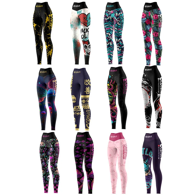 Cody Lundin-pantalones deportivos de gimnasio con estampado de compresión completa para mujer, mallas transpirables de secado rápido MMA Grappling Jiu jitsu
