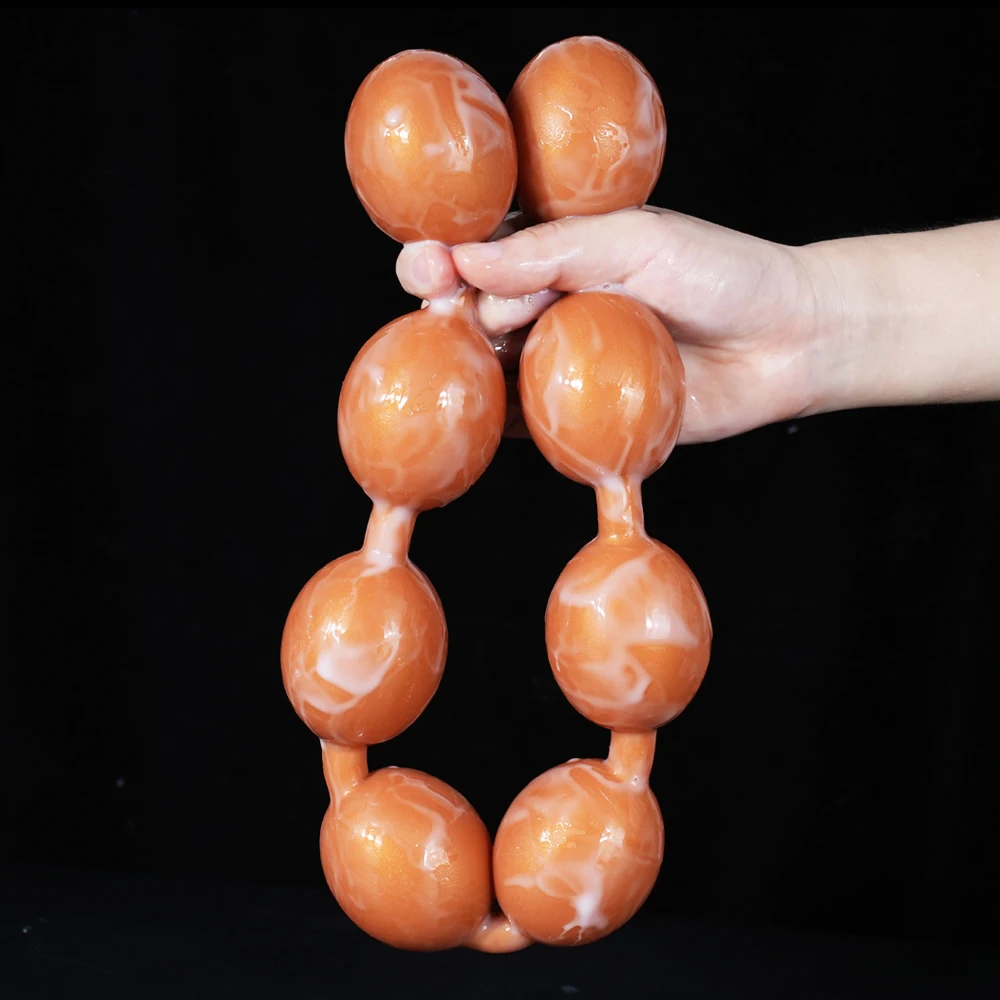 10cm Anal Beads For Gay Sex Toys Huge Anal Balls Silicone Soft Butt Plug Spawning Anal Dilatation Training Women Dildos Sex Shop