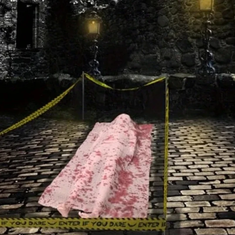 دعامة جثة مخيفة، ديكور رعب مخيف، ديكور مشهد الهالوين الواقعي، إعداد منزل مسكون، عرض جو مخيف #2
