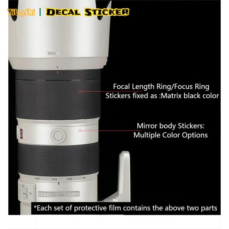 ل SEL70200GM ملصق 70-200GM GEN1 عدسة الجلد لسوني FE 70-200 مللي متر f2.8 GM عدسة ملصق مائي الجلد 70 200 التفاف FE70-200