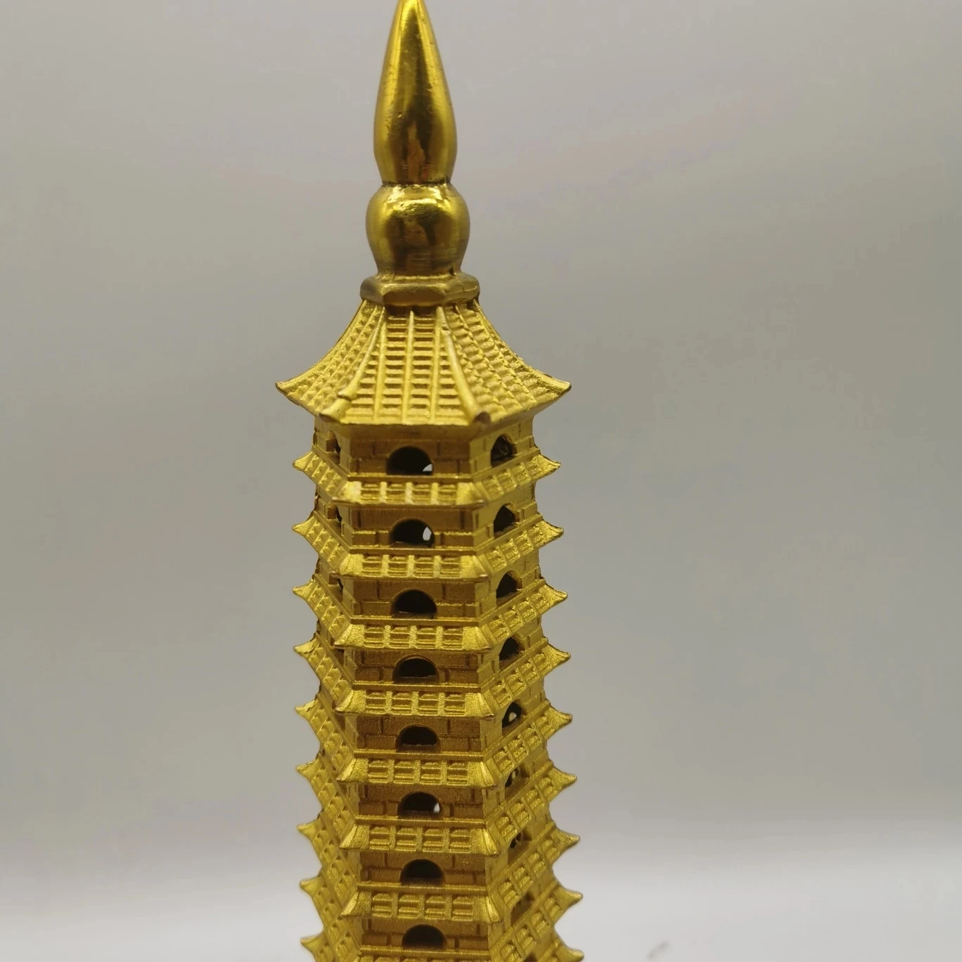 Antique bronze collection of 13 layers of high-grade pure copper Wenchang tower ornaments to help school to help the cause