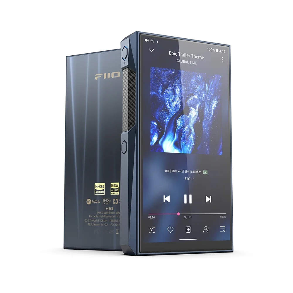 FiiO M23 Hi-Res HIFI Portable Music MP3 Player Android10 Bluetooth 5.0 USB DAC MQA PEQ THX AAA78 AMP AK4191EQ + AK4499EX TYPE-C