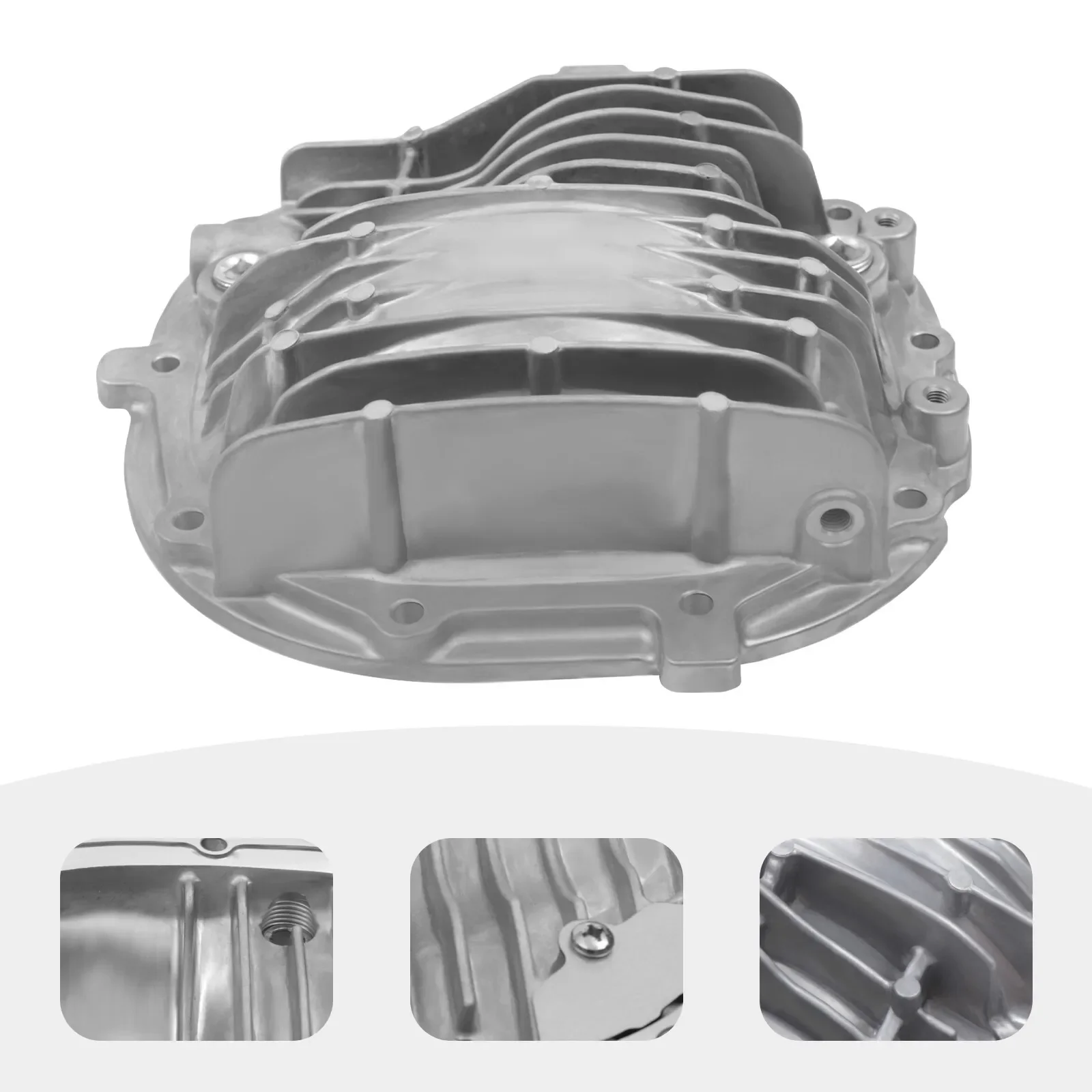 フォード マスタング 8.8インチ アルミ ディファレンシャル カバー 1985-2014 - フィン付きリアアクスル放熱、ダイレクトフィット (米国高速発送)