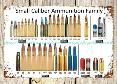 US army Military small caliber ammunition famly ammo Identification Charts