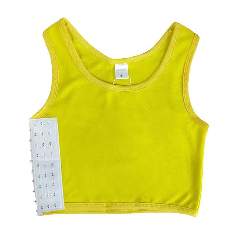 HaleyChan Damen Brustbinder Tomboy Trans Lesben Buntes Mesh Plus Size Kurzes Tank Top FTM Korsett Top Crop Top Damen Weste