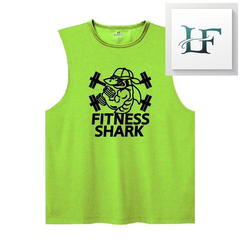 

Summer Fitness Muscle Training Waistcoat Outdoor Men's Jogging Breathable Tops Light Quick-drying Exercise Sleeveless T-shirt