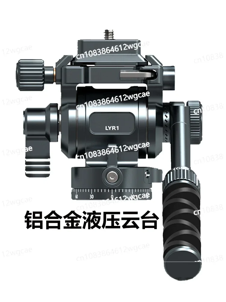 Alüminyum alaşımlı hidrolik sönümleme panoramik döner pan tilt saplı ince ayar DSLR kamera braketi tripod