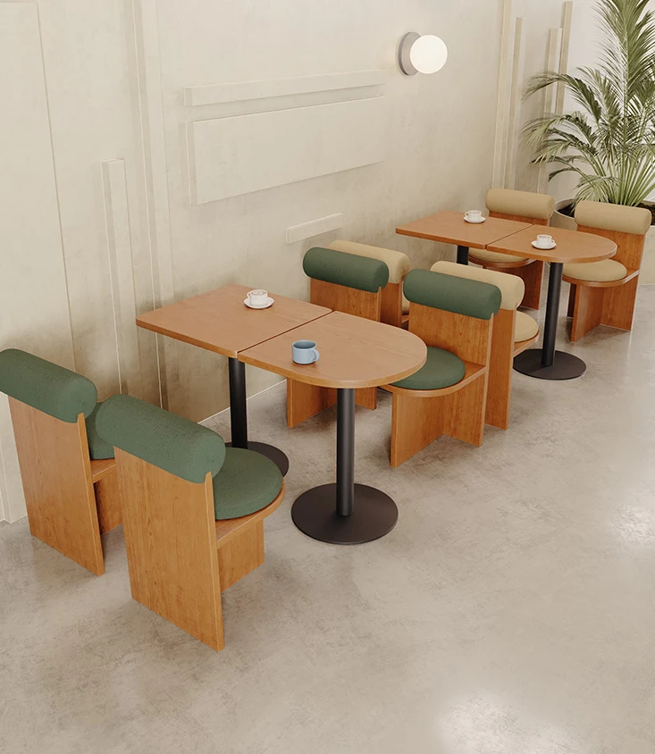 Coffee shop talks about table and chair combination dessert shop book bar rest area soft bag chair