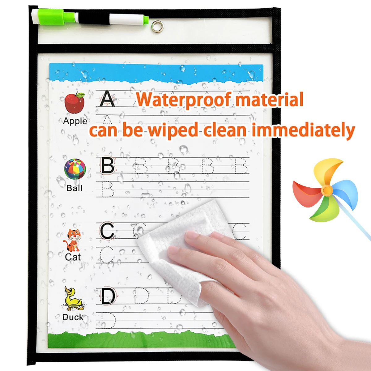 Custom Dry - Wiping Bags for Practice - Letter Tracing Worksheets Included