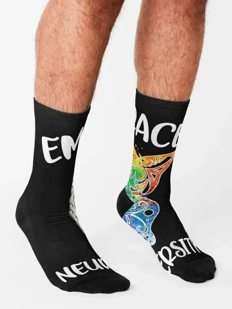 احتضان التنوع العصبي الدماغ ADHD ASD جوارب التوعية بالتوحد عدم الانزلاق كول الأساسية الجديدة في الجوارب للفتيات الرجال #3