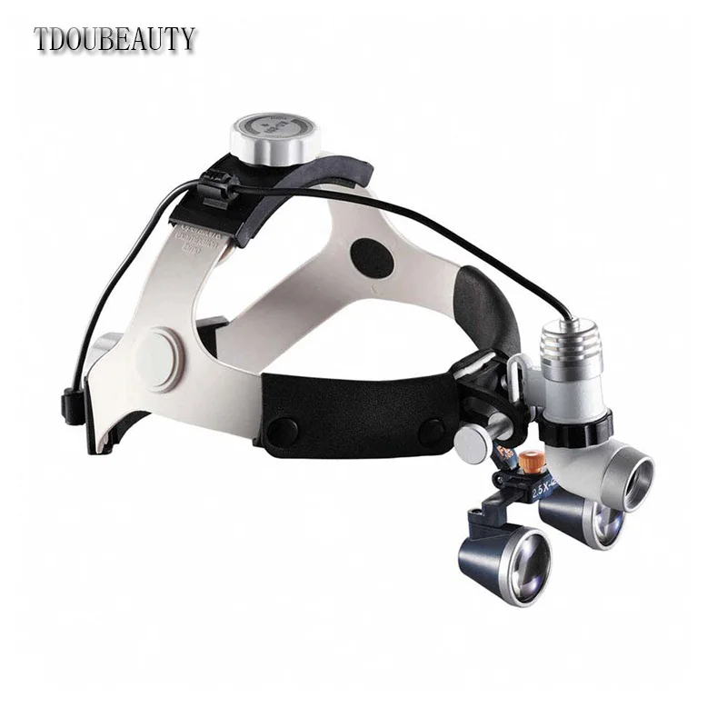 High Ratio Of Kepler Head Lamp Holder Lamp Magnifying Glass, 2.5 X/3.5 X 420mm Dental Head Lamp Magnifying Glass