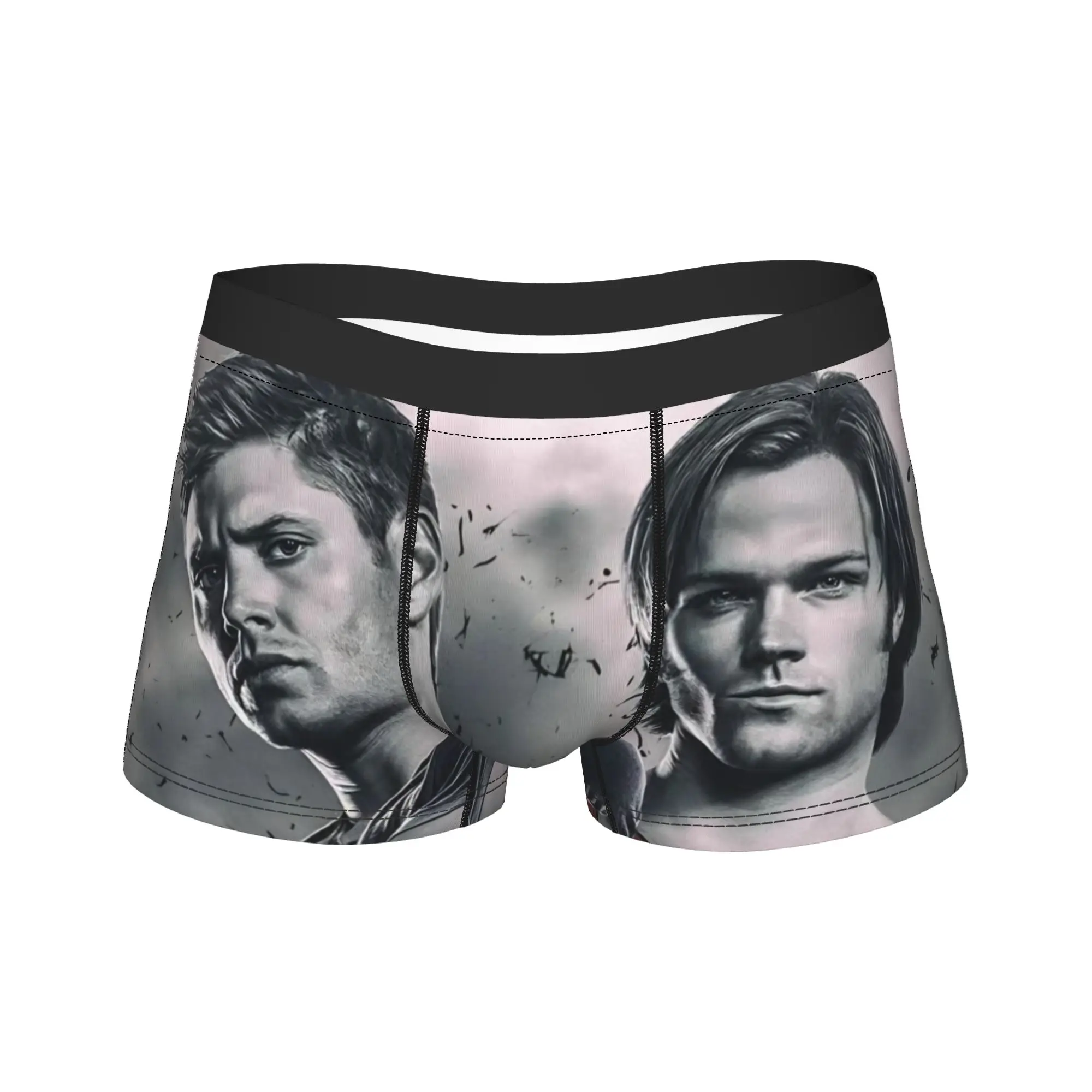 

Мужское нижнее белье «Сверхъестественное», трусы-боксеры с юмором, шорты, мужские трусы со средней талией, большие размеры